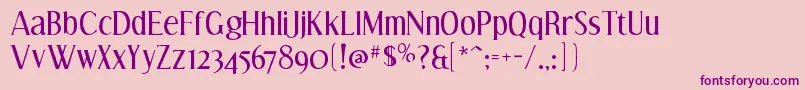 EffloresceantiqueRegular Font – Purple Fonts on Pink Background