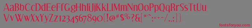 EffloresceantiqueRegular Font – Red Fonts on Gray Background
