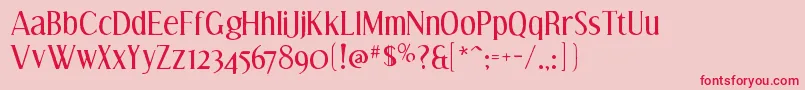 EffloresceantiqueRegular-Schriftart – Rote Schriften auf rosa Hintergrund