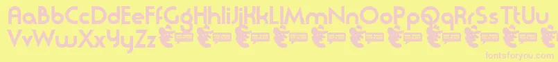 Moderna ffy Font – Pink Fonts on Yellow Background