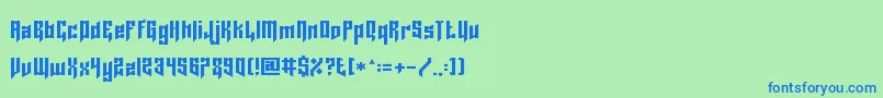 LordJuusai Font – Blue Fonts on Green Background