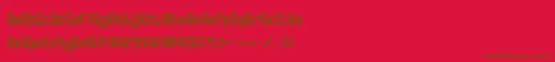 LordJuusai Font – Brown Fonts on Red Background