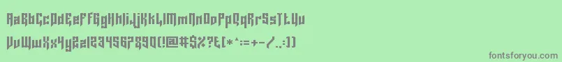 LordJuusai Font – Gray Fonts on Green Background