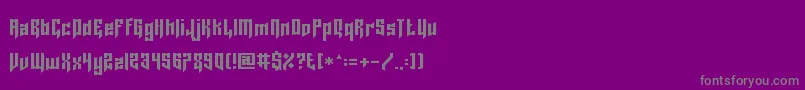 Czcionka LordJuusai – szare czcionki na fioletowym tle