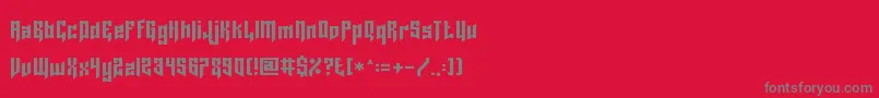 LordJuusai Font – Gray Fonts on Red Background