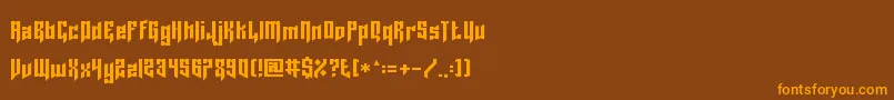 LordJuusai Font – Orange Fonts on Brown Background