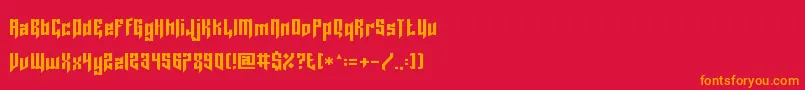 LordJuusai Font – Orange Fonts on Red Background