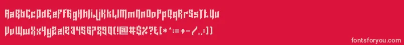 LordJuusai Font – Pink Fonts on Red Background