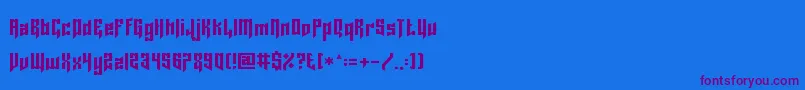 LordJuusai Font – Purple Fonts on Blue Background