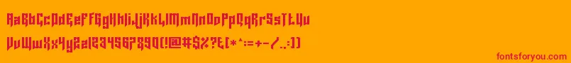 LordJuusai Font – Red Fonts on Orange Background