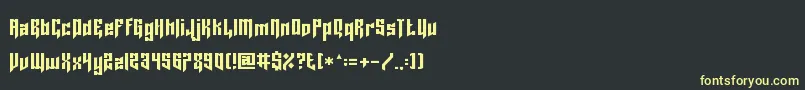LordJuusai Font – Yellow Fonts on Black Background