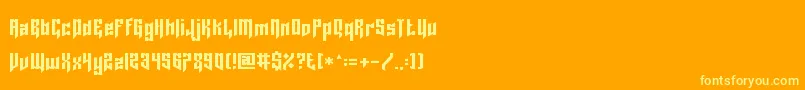 Czcionka LordJuusai – żółte czcionki na pomarańczowym tle