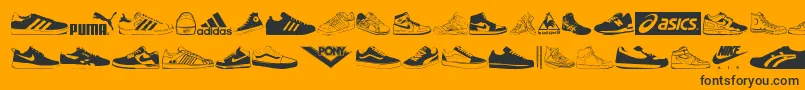 Sneakers Font – Black Fonts on Orange Background