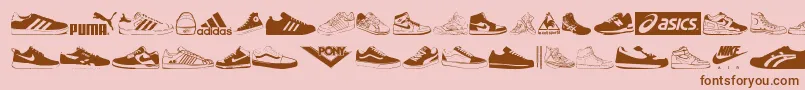Sneakers Font – Brown Fonts on Pink Background