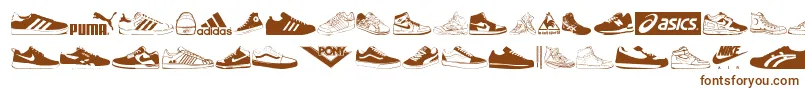 Sneakers Font – Brown Fonts on White Background