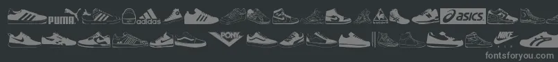 Sneakers Font – Gray Fonts on Black Background