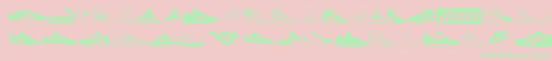 Sneakers Font – Green Fonts on Pink Background