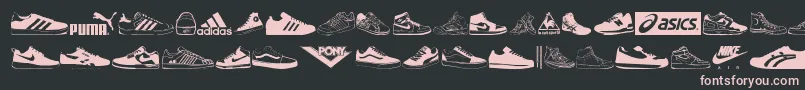 Sneakers Font – Pink Fonts on Black Background