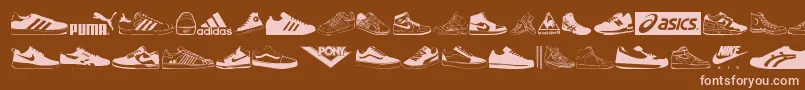 Sneakers Font – Pink Fonts on Brown Background