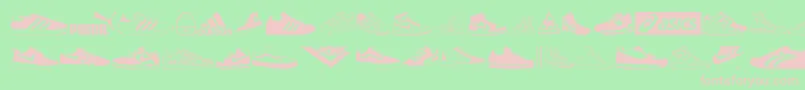 Sneakers Font – Pink Fonts on Green Background