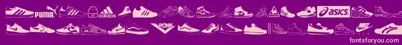 Más sobre la fuente Sneakers fuente Sneakers – Fuentes Rosadas Sobre Fondo Morado