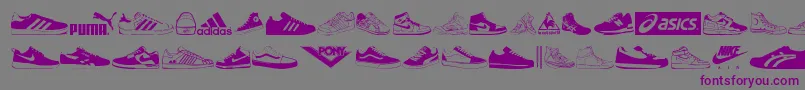 Sneakers Font – Purple Fonts on Gray Background