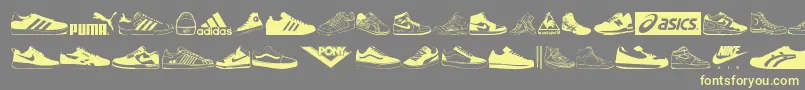 More about Sneakers Font Sneakers Font – Yellow Fonts on Gray Background