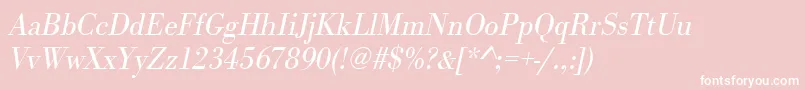 UrwbodonitlignarOblique Font – White Fonts on Pink Background