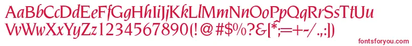 NoveltyMediumItalic Font – Red Fonts on White Background