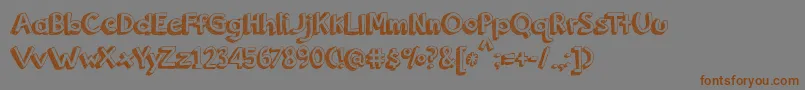OrangeJuice Font – Brown Fonts on Gray Background