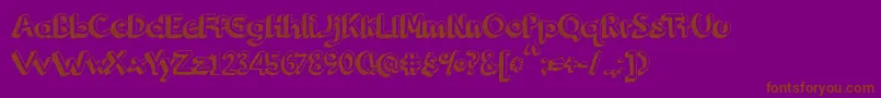 OrangeJuice Font – Brown Fonts on Purple Background