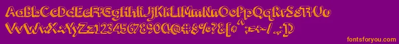 OrangeJuice Font – Orange Fonts on Purple Background