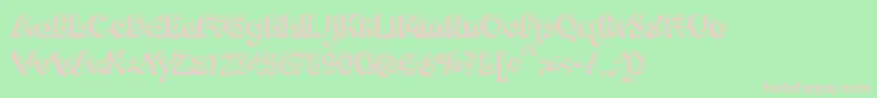 OrangeJuice Font – Pink Fonts on Green Background