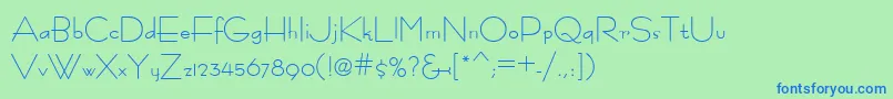 Fastrac ffy Font – Blue Fonts on Green Background