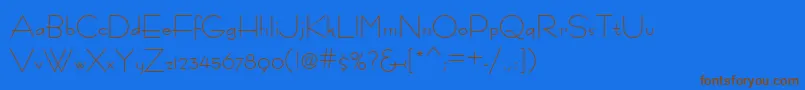Fastrac ffy Font – Brown Fonts on Blue Background