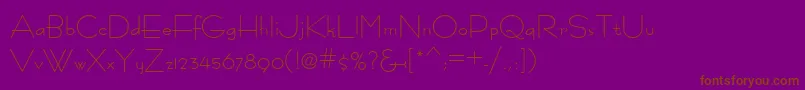 Fastrac ffy-Schriftart – Braune Schriften auf violettem Hintergrund