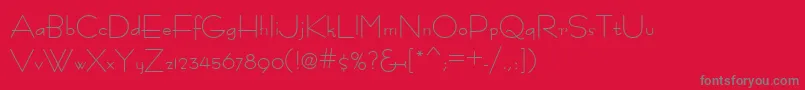 フォントFastrac ffy – 赤い背景に灰色の文字