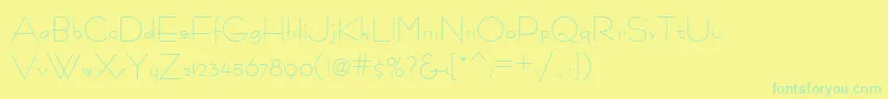 Fonte Fastrac ffy – fontes verdes em um fundo amarelo