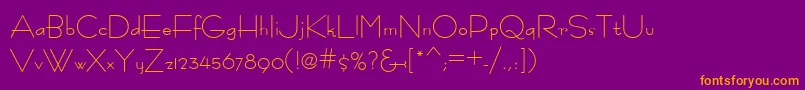 Fastrac ffy-Schriftart – Orangefarbene Schriften auf violettem Hintergrund