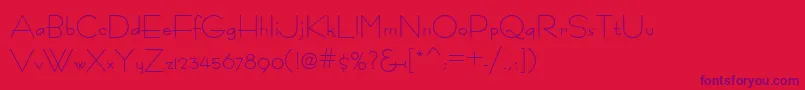 Fastrac ffy Font – Purple Fonts on Red Background