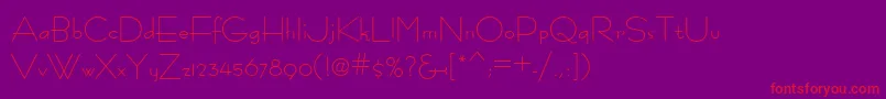 Fastrac ffy Font – Red Fonts on Purple Background