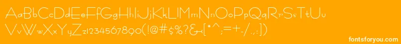 Fastrac ffy Font – White Fonts on Orange Background