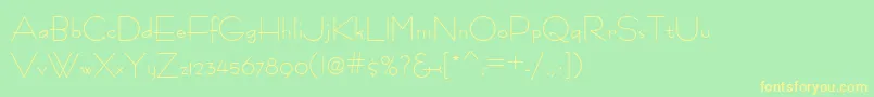 Fastrac ffy Font – Yellow Fonts on Green Background