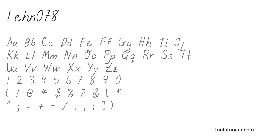 characters of lehn078 font, letter of lehn078 font, alphabet of  lehn078 font