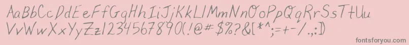Lehn078 Font – Gray Fonts on Pink Background