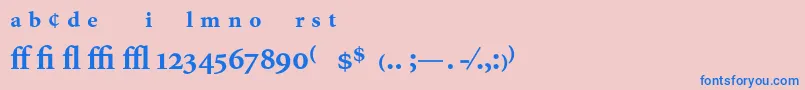 Шрифт MinionExpertBold – синие шрифты на розовом фоне