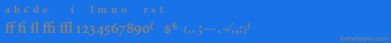 フォントMinionExpertBold – 青い背景に灰色の文字