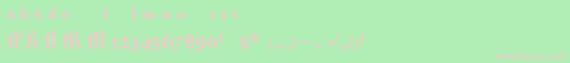 MinionExpertBold-fontti – vaaleanpunaiset fontit vihreällä taustalla
