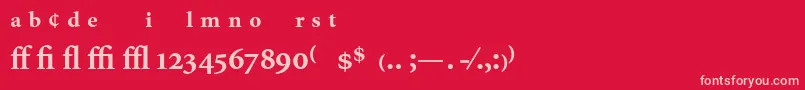 Шрифт MinionExpertBold – розовые шрифты на красном фоне