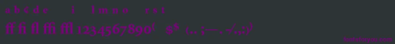 Шрифт MinionExpertBold – фиолетовые шрифты на чёрном фоне